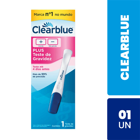 TESTE GRAVIDEZ CLEAR BLUE PLUS