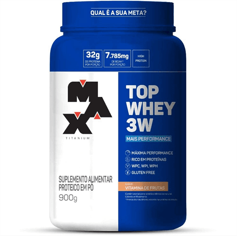 TOP WHEY 3W VITAMINA DE FRUTAS 900G