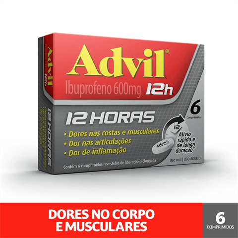 ADVIL 600MG 12H 6´S