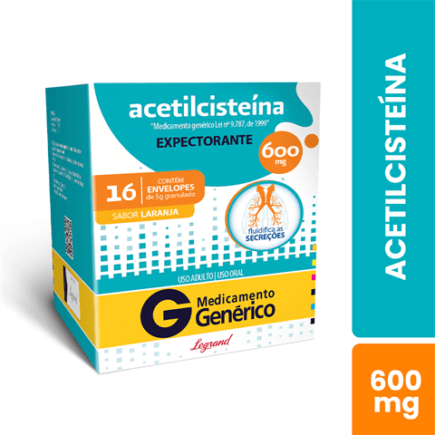 ACETILCISTEINA 600mg cx 16 env x 5g