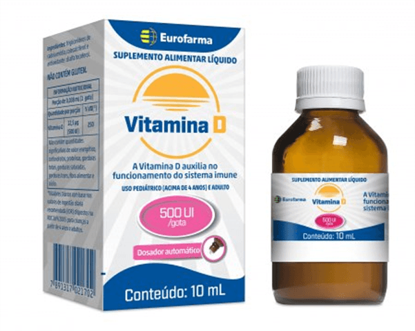 VITAMINA D3 500UI GTS 10ML EUROFARMA