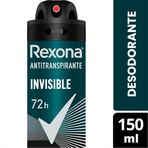 DESODORANTE REXONA 150ML MASC INVISIBLE