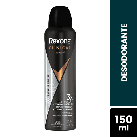 DESODORANTE REXONA CLINICAL MEN INVISIBLE 150ML