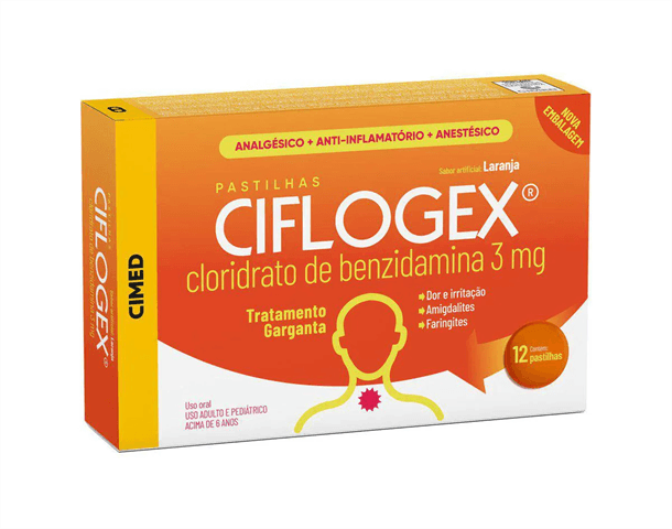 CIFLOGEX 3,0MG 12 PAST SB LARANJA