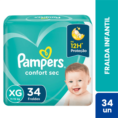 FR PAMPERS CONFORT XG 34UN MEGA