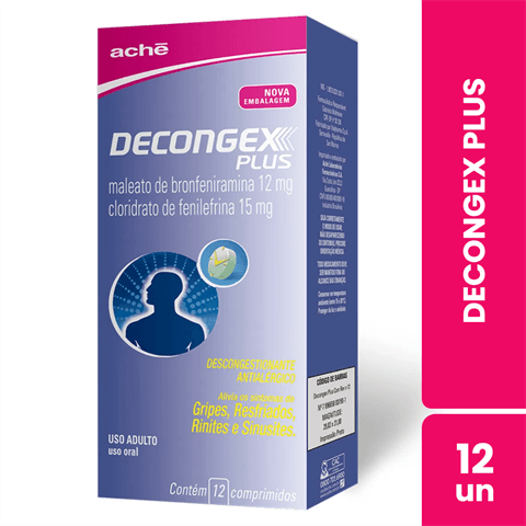 DECONGEX PLUS 12+15MG 4´S