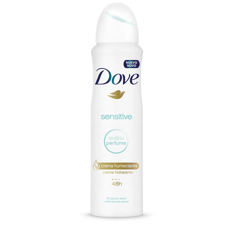 DESODORANTE DOVE 150ML FEM SENSITIVE S/PERFUME 89G